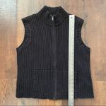 Ralph Lauren LAUREN by chocolate brown ribbed knit zipper vest, size XL Photo 8