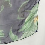 Unbranded Sheer Floral Lightweight Viscose Square Scarf India Blue Photo 4