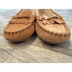 Minnetonka  Moccasin Shoes size 10 Womens Leather Slip On Faux Fur Lining 40564 Photo 7