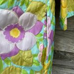 Size S//Vintage 60s Neiman Marcus Nylon Floral Housedress Robe Green Photo 3