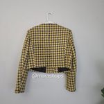 Mango Yellow Tweed Cropped Jacket Photo 8