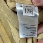 Adidas  Cropped Crewneck Sweatshirt 3 Stripe Athleisure Comfy Top M Butter Yellow Photo 6