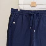 Anthropologie Maeve Tenley Twill Track Pull On Pants In Navy Blue Size XL Photo 9