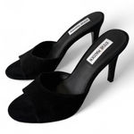 Steve Madden Syrah Black Leather Suede Heels - Size 5 Photo 0