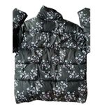 Skechers Floral puffer jacket by black, blue & pink stand collar size large Photo 8