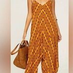 RTR KahindoKano Jumpsuit Orange/Mustard Wide Leg Sz XL 1 pc boho print Orange Photo 0
