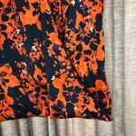 Devlin  Orange Floral Surplice Front Cut Out Back Sleeveless Top Size XS Photo 4