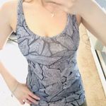 Lululemon  black floral workout top Photo 3