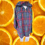 L.L. Bean Relaxed Fit Full Zip Plaid Flannel Hooded Lightweight Jacket Size L Red Size L Photo 1
