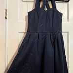 Crystal Doll #61 PERFORATED NAVY SKATER DRESS JUNIOR'S 5 Photo 0