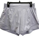 Lululemon Hotty Hot High-Rise Lined Short 4" Lace Trim Lavender Frost Size 10 Photo 0