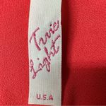 Vintage True Light‎ Tracy Coral Red Draped Back Sleeveless Top Womens M USA Made Pink Size M Photo 3