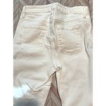 Just Black Womens Size 26 White High Rise Frayed Hem Cropped Jeans Photo 5