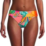 La Blanca 'Isla' Shirred-Band Bikini Bottom in Hot Coral Photo 0