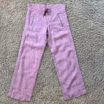 Athleta Cabo Linen Wide Leg Pants in Rust Color Women's Size 4 Photo 3