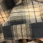 SheIn FLANNEL TOP SIZE MEDIUM TAN AND BLACK Photo 3