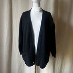 American Vintage Vintage Katherine O'Neil Black 100% Cashmere Cardigan Sweater Size M Classic Photo 6