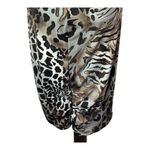 Giorgio Armani Dress Women XS Silver Black Jersey Knit Leopard Animal Print Mini Photo 7