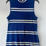 Elle Striped Blue And White Turtle Neck Tank - Women’s Size Large Photo 4