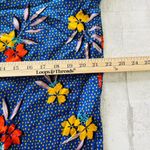 Roller Rabbit NWT  Blue Kori Floral Nyana Tropical Rolled Up Sleeve Shirt Sz S Photo 5