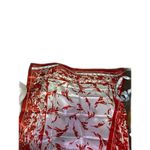Giancarlo Paoli Vintage Floral Scarf 100% Acetate Red Photo 5