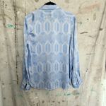 Equipment  Leema Blue Button Down Blouse Photo 4