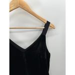 J.Crew  Top Women XXS Black Drapey Velvet V-Neck Sleeveless Camisole Photo 2