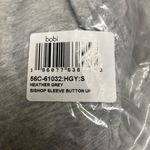 Bobi  Los Angeles Gray Button Up Shirt Bishop Sleeves 100% Cotton XS NWT Workwear Photo 11