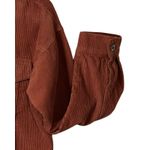 Forever 21  Shacket Size S Rust Color Button Up Collar Cropped Raw Hem Pockets Photo 3