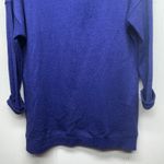 Andrew Marc  Cowl Neck Ribbed Blue Women's Sweater Size Medium 3/4 Sleeve Photo 7