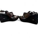 Donald Pliner DONALD PLINER MADE IN ITALY VELVET EMBROIDERED WEDGE SANDALS SIZE 7 Photo 7