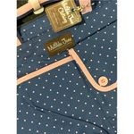 Matilda Jane  Navy Blue Polka Dot Diaper Bag with Pink Trim and Changing Pad Photo 3