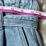 American Eagle  Outfitters High Rise Mom Jeans Womens 4 Belted Paperbag Waist Photo 8