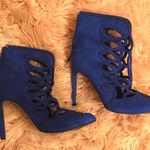 Chelsea and Zoe Blue Cut Out Shoes Photo 2