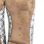 Raye Paige Leather Black & White Snakeskin Lace Up Flats Photo 10