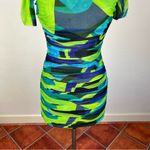 House Of CB  Letitia Multicolour Ruched Mesh Mini Dress Photo 4