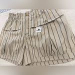 Free People NWT  Effie Striped Shorts in Ivory, size Large Photo 10