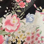 Avenue Women’s Vintage Kimono Style Floral Belted Plus Robe Black Size 1X Photo 3