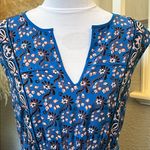 J.Crew  Blue 100% Silk Vintage Scarf Floral Mini Dress Size 4P Photo 5