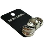 Pretty Little Thing Silver Simple Chunky Ring Set Size S/M Photo 2