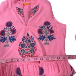 OLIPHANT Boca pink‎ tiered printed Yoke Dress S Pink Photo 8