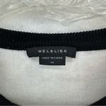 Mel & Lisa Long Sleeve Pullover Crewneck Sweater Cotton Small Black White Size XS Photo 2