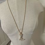 Betsey Johnson enamel rhinestone boot pendant necklace Photo 4