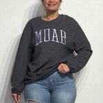 MV Sport  Gray Moar Oversized Crewneck Sweater Sz L Photo 0