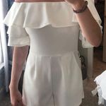 She & Sky Off The Shoulder Romper With Ruffles NWT Photo 0