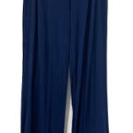 Soma  Size XS Pants Navy‎ Blue Teal Trim Embroidery Loose Fit Wide Leg High Rise Photo 0