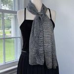 Vintage Sheer Animal Print Snakeskin Scarf One Size Gray Photo 0