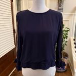 Rahi Cali NWT Dark Purple Beaded Tie Open Back Women's Top Photo 1