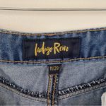 Indigo Rein  Dark Wash Heavy Distressed Boyfriend Denim Capris Size 11 Photo 3