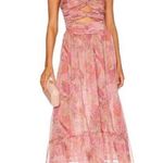 MISA Los Angeles  Arianne Chiffon Maxi Cutout Dress in Muted Paisley Photo 1